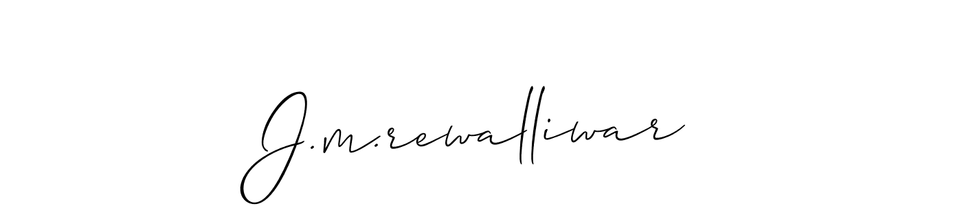 How to make J.m.rewalliwar signature? Allison_Script is a professional autograph style. Create handwritten signature for J.m.rewalliwar name. J.m.rewalliwar signature style 2 images and pictures png