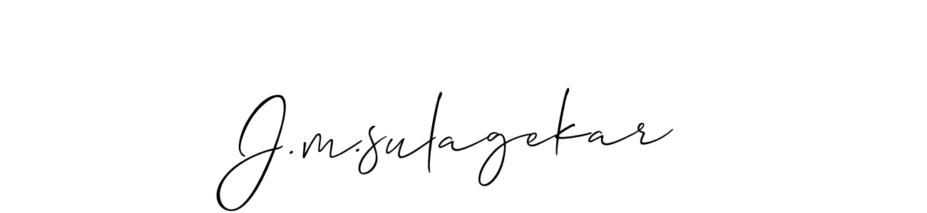 Create a beautiful signature design for name J.m.sulagekar. With this signature (Allison_Script) fonts, you can make a handwritten signature for free. J.m.sulagekar signature style 2 images and pictures png