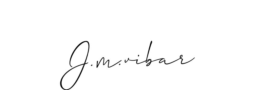 Also we have J.m.vibar name is the best signature style. Create professional handwritten signature collection using Allison_Script autograph style. J.m.vibar signature style 2 images and pictures png