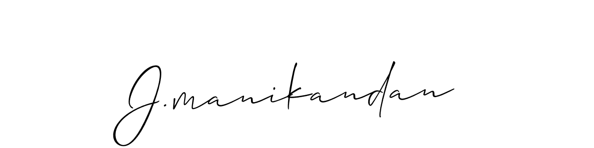 The best way (Allison_Script) to make a short signature is to pick only two or three words in your name. The name J.manikandan include a total of six letters. For converting this name. J.manikandan signature style 2 images and pictures png