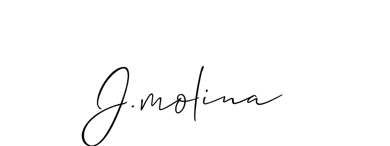 How to make J.molina signature? Allison_Script is a professional autograph style. Create handwritten signature for J.molina name. J.molina signature style 2 images and pictures png