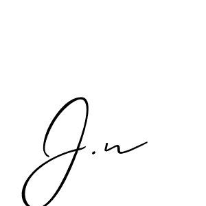 How to make J.n signature? Allison_Script is a professional autograph style. Create handwritten signature for J.n name. J.n signature style 2 images and pictures png
