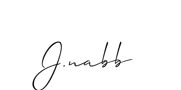 Check out images of Autograph of J.nabb name. Actor J.nabb Signature Style. Allison_Script is a professional sign style online. J.nabb signature style 2 images and pictures png