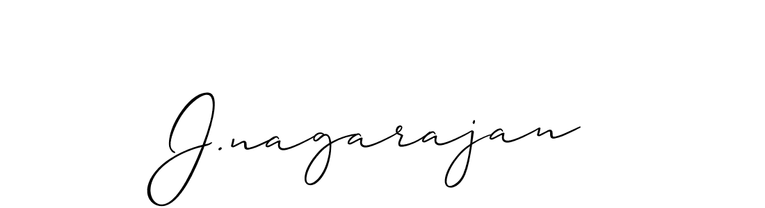 How to make J.nagarajan name signature. Use Allison_Script style for creating short signs online. This is the latest handwritten sign. J.nagarajan signature style 2 images and pictures png