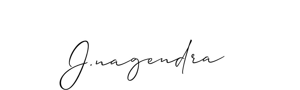 How to make J.nagendra signature? Allison_Script is a professional autograph style. Create handwritten signature for J.nagendra name. J.nagendra signature style 2 images and pictures png