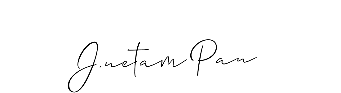 J.netam Pan stylish signature style. Best Handwritten Sign (Allison_Script) for my name. Handwritten Signature Collection Ideas for my name J.netam Pan. J.netam Pan signature style 2 images and pictures png