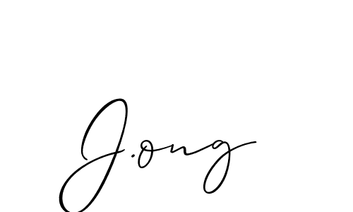 Allison_Script is a professional signature style that is perfect for those who want to add a touch of class to their signature. It is also a great choice for those who want to make their signature more unique. Get J.ong name to fancy signature for free. J.ong signature style 2 images and pictures png