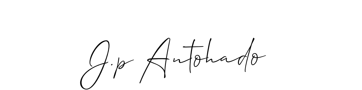 if you are searching for the best signature style for your name J.p Antohado. so please give up your signature search. here we have designed multiple signature styles  using Allison_Script. J.p Antohado signature style 2 images and pictures png