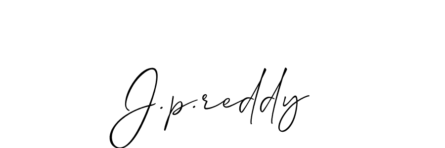 How to make J.p.reddy name signature. Use Allison_Script style for creating short signs online. This is the latest handwritten sign. J.p.reddy signature style 2 images and pictures png