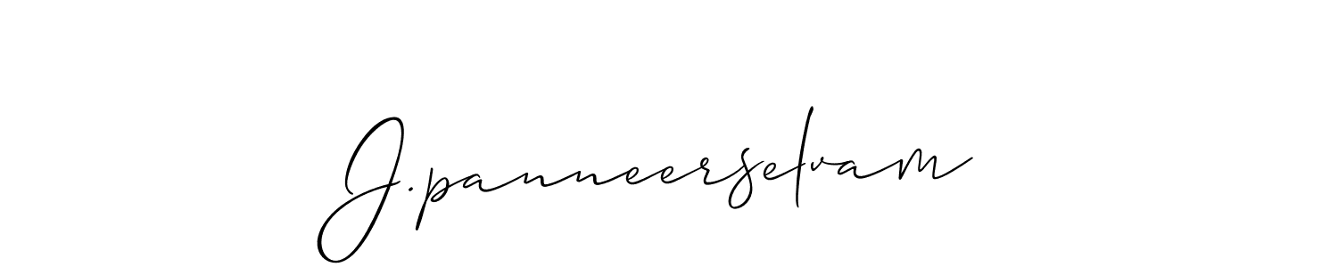 if you are searching for the best signature style for your name J.panneerselvam. so please give up your signature search. here we have designed multiple signature styles  using Allison_Script. J.panneerselvam signature style 2 images and pictures png