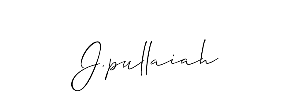 How to make J.pullaiah signature? Allison_Script is a professional autograph style. Create handwritten signature for J.pullaiah name. J.pullaiah signature style 2 images and pictures png