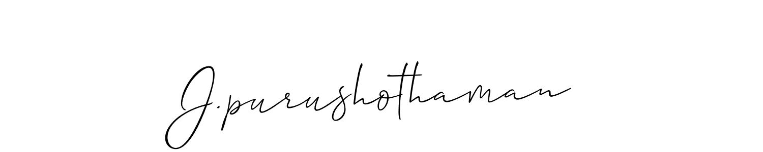 The best way (Allison_Script) to make a short signature is to pick only two or three words in your name. The name J.purushothaman include a total of six letters. For converting this name. J.purushothaman signature style 2 images and pictures png