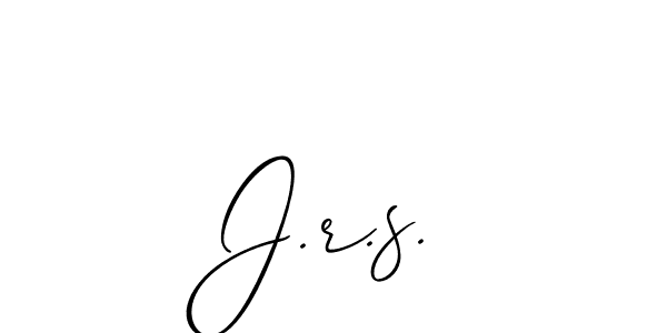 Make a beautiful signature design for name J.r.s.. With this signature (Allison_Script) style, you can create a handwritten signature for free. J.r.s. signature style 2 images and pictures png