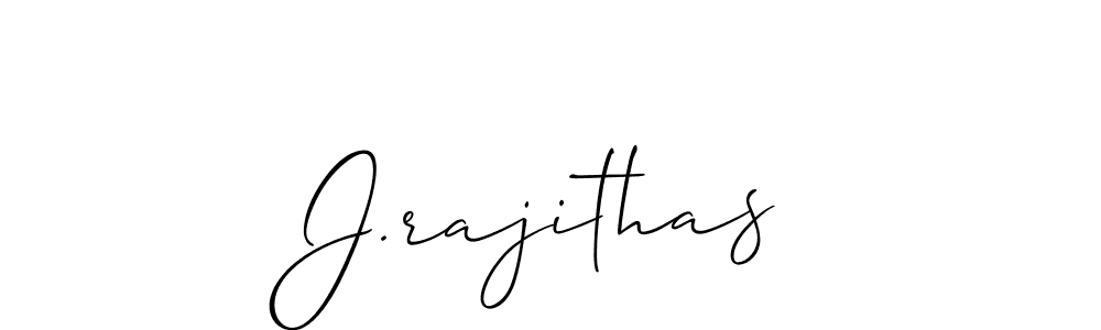 How to make J.rajithas signature? Allison_Script is a professional autograph style. Create handwritten signature for J.rajithas name. J.rajithas signature style 2 images and pictures png