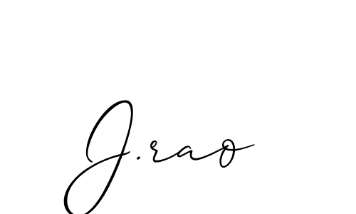 How to make J.rao signature? Allison_Script is a professional autograph style. Create handwritten signature for J.rao name. J.rao signature style 2 images and pictures png