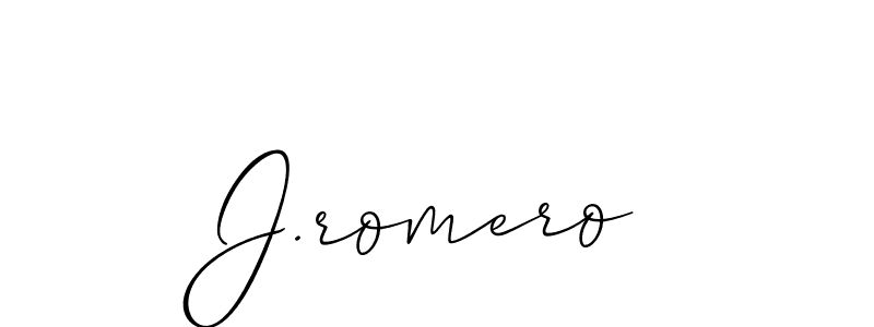 How to Draw J.romero signature style? Allison_Script is a latest design signature styles for name J.romero. J.romero signature style 2 images and pictures png