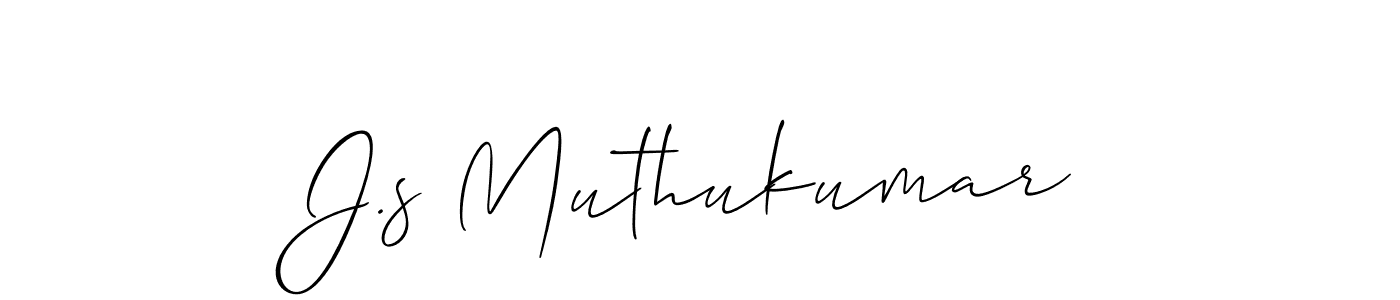 How to make J.s Muthukumar signature? Allison_Script is a professional autograph style. Create handwritten signature for J.s Muthukumar name. J.s Muthukumar signature style 2 images and pictures png