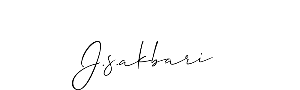 The best way (Allison_Script) to make a short signature is to pick only two or three words in your name. The name J.s.akbari include a total of six letters. For converting this name. J.s.akbari signature style 2 images and pictures png