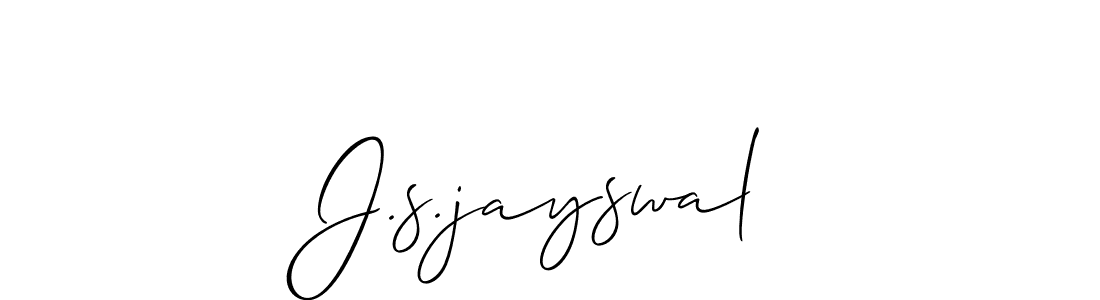 Make a beautiful signature design for name J.s.jayswal. Use this online signature maker to create a handwritten signature for free. J.s.jayswal signature style 2 images and pictures png