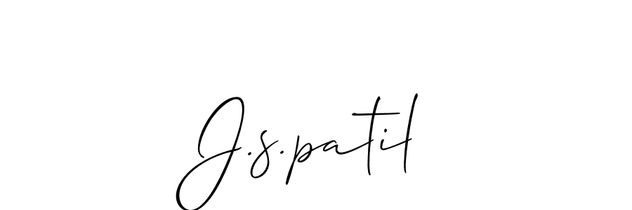 You should practise on your own different ways (Allison_Script) to write your name (J.s.patil) in signature. don't let someone else do it for you. J.s.patil signature style 2 images and pictures png