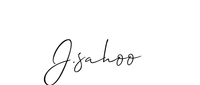 Make a beautiful signature design for name J.sahoo. With this signature (Allison_Script) style, you can create a handwritten signature for free. J.sahoo signature style 2 images and pictures png