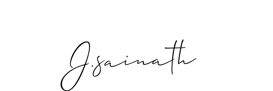 Also we have J.sainath name is the best signature style. Create professional handwritten signature collection using Allison_Script autograph style. J.sainath signature style 2 images and pictures png