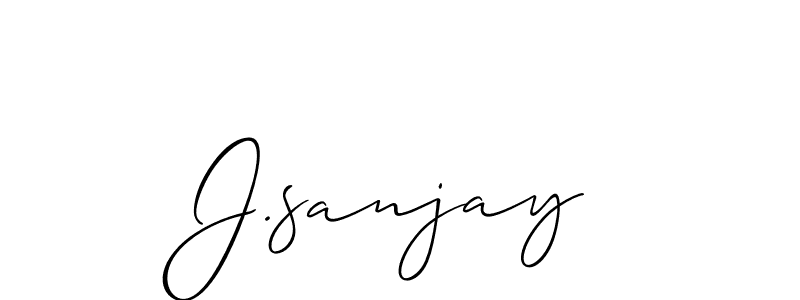 Similarly Allison_Script is the best handwritten signature design. Signature creator online .You can use it as an online autograph creator for name J.sanjay. J.sanjay signature style 2 images and pictures png