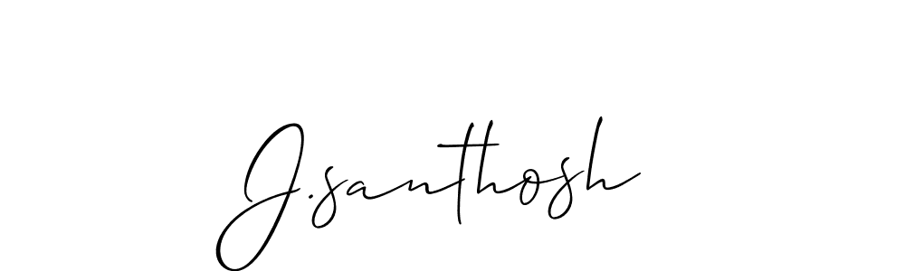 Use a signature maker to create a handwritten signature online. With this signature software, you can design (Allison_Script) your own signature for name J.santhosh. J.santhosh signature style 2 images and pictures png