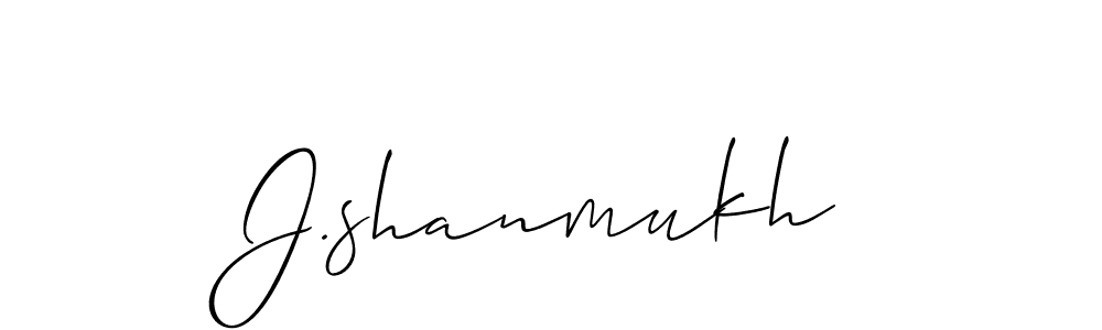 Make a beautiful signature design for name J.shanmukh. With this signature (Allison_Script) style, you can create a handwritten signature for free. J.shanmukh signature style 2 images and pictures png