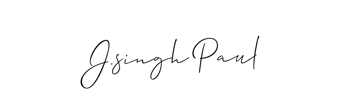 Use a signature maker to create a handwritten signature online. With this signature software, you can design (Allison_Script) your own signature for name J.singh Paul. J.singh Paul signature style 2 images and pictures png