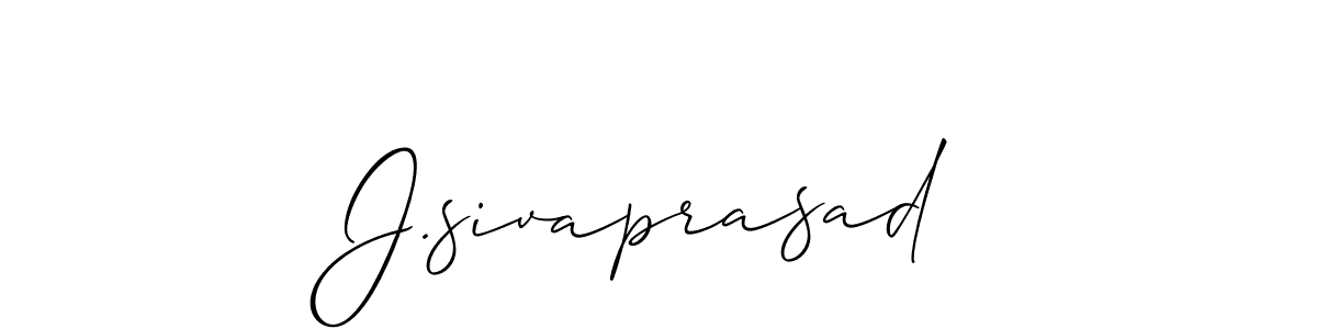 How to make J.sivaprasad name signature. Use Allison_Script style for creating short signs online. This is the latest handwritten sign. J.sivaprasad signature style 2 images and pictures png