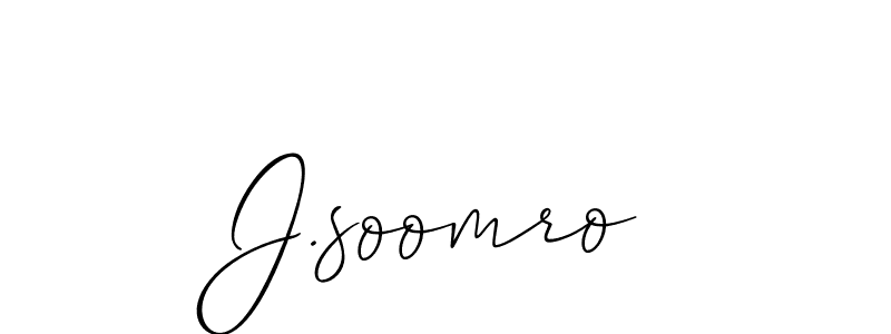 Best and Professional Signature Style for J.soomro. Allison_Script Best Signature Style Collection. J.soomro signature style 2 images and pictures png