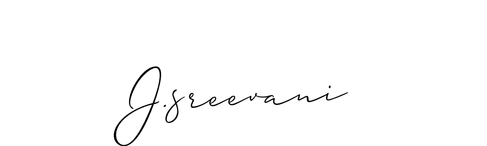 How to make J.sreevani signature? Allison_Script is a professional autograph style. Create handwritten signature for J.sreevani name. J.sreevani signature style 2 images and pictures png