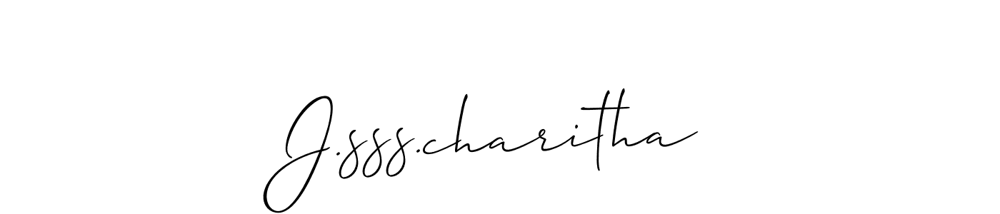 How to make J.sss.charitha signature? Allison_Script is a professional autograph style. Create handwritten signature for J.sss.charitha name. J.sss.charitha signature style 2 images and pictures png