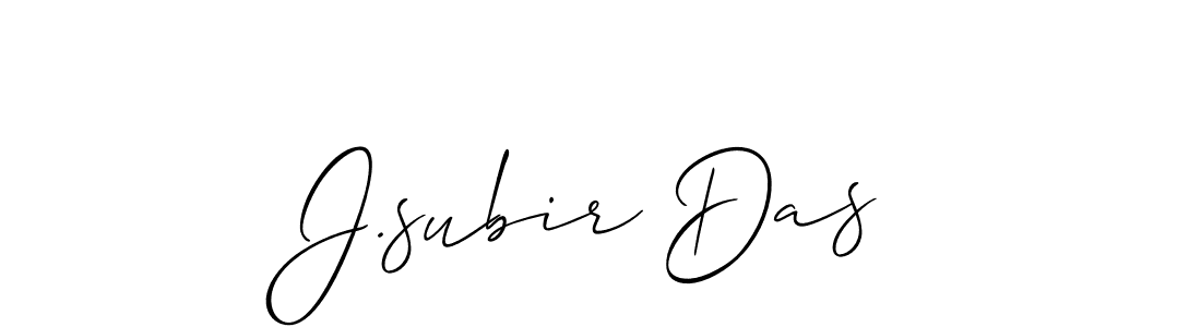 How to Draw J.subir Das signature style? Allison_Script is a latest design signature styles for name J.subir Das. J.subir Das signature style 2 images and pictures png