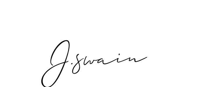 Make a beautiful signature design for name J.swain. With this signature (Allison_Script) style, you can create a handwritten signature for free. J.swain signature style 2 images and pictures png
