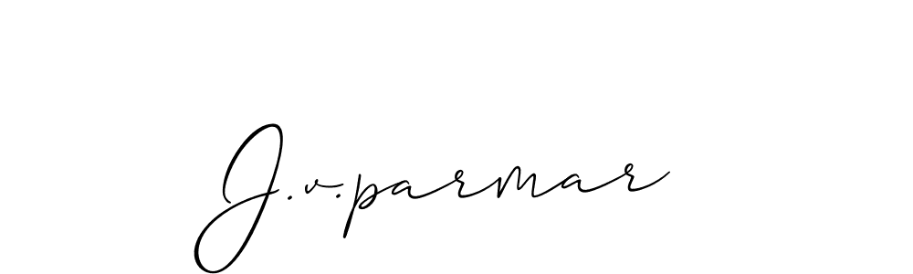 How to make J.v.parmar signature? Allison_Script is a professional autograph style. Create handwritten signature for J.v.parmar name. J.v.parmar signature style 2 images and pictures png