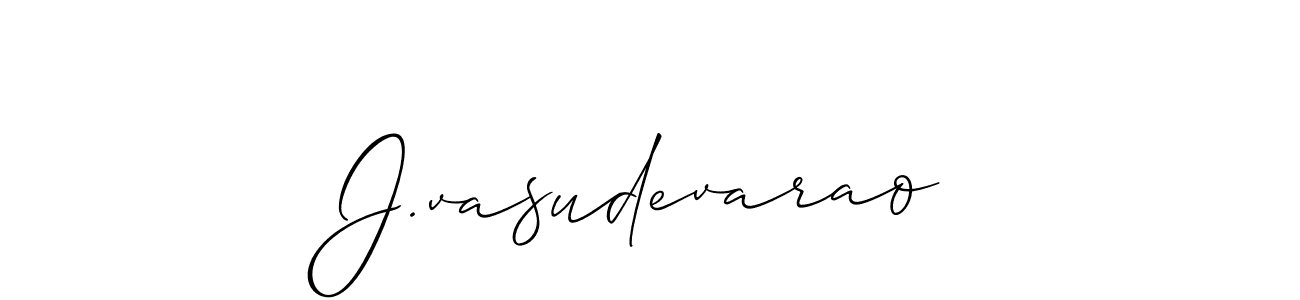 How to make J.vasudevarao signature? Allison_Script is a professional autograph style. Create handwritten signature for J.vasudevarao name. J.vasudevarao signature style 2 images and pictures png