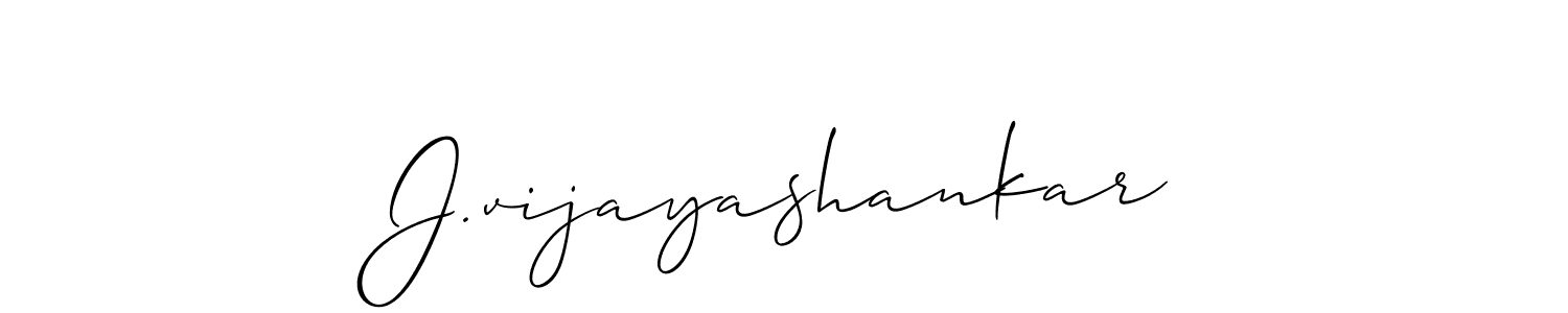 Also we have J.vijayashankar name is the best signature style. Create professional handwritten signature collection using Allison_Script autograph style. J.vijayashankar signature style 2 images and pictures png