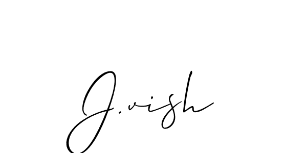 How to make J.vish signature? Allison_Script is a professional autograph style. Create handwritten signature for J.vish name. J.vish signature style 2 images and pictures png
