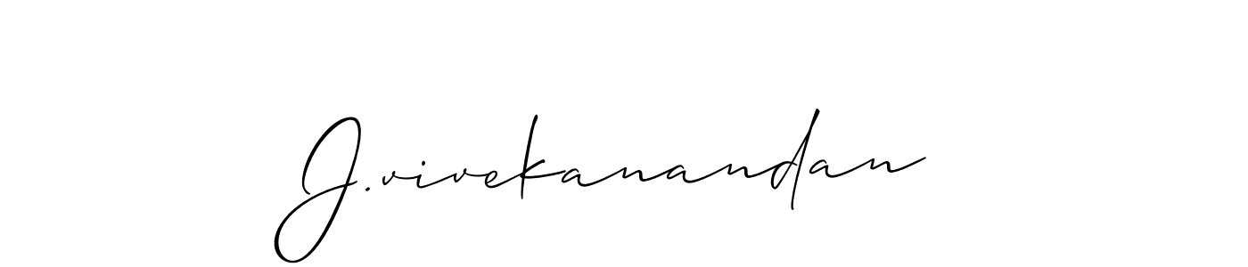 Create a beautiful signature design for name J.vivekanandan. With this signature (Allison_Script) fonts, you can make a handwritten signature for free. J.vivekanandan signature style 2 images and pictures png