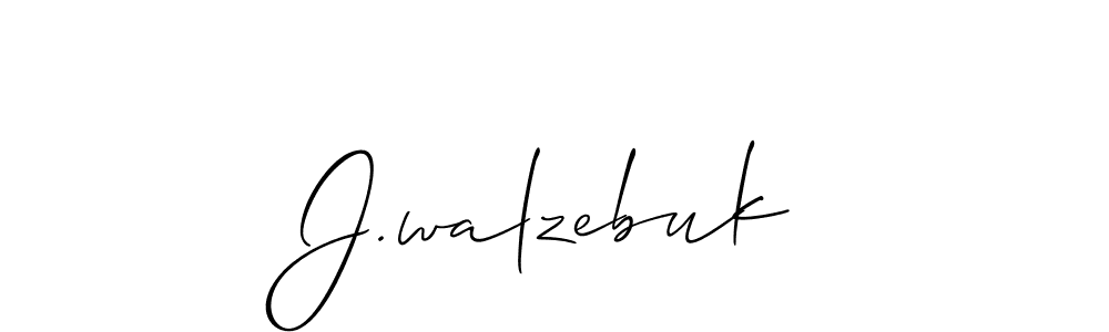Allison_Script is a professional signature style that is perfect for those who want to add a touch of class to their signature. It is also a great choice for those who want to make their signature more unique. Get J.walzebuk name to fancy signature for free. J.walzebuk signature style 2 images and pictures png
