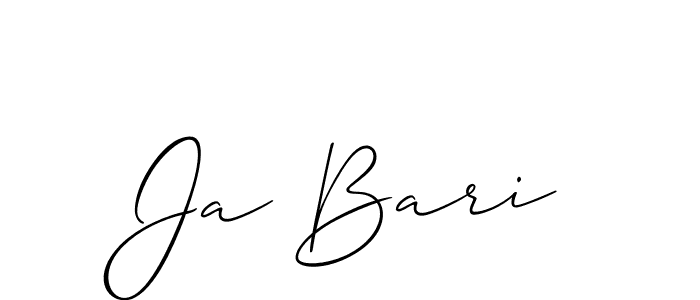 Make a short Ja Bari signature style. Manage your documents anywhere anytime using Allison_Script. Create and add eSignatures, submit forms, share and send files easily. Ja Bari signature style 2 images and pictures png