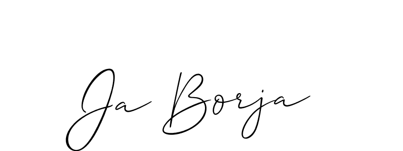 How to make Ja Borja signature? Allison_Script is a professional autograph style. Create handwritten signature for Ja Borja name. Ja Borja signature style 2 images and pictures png