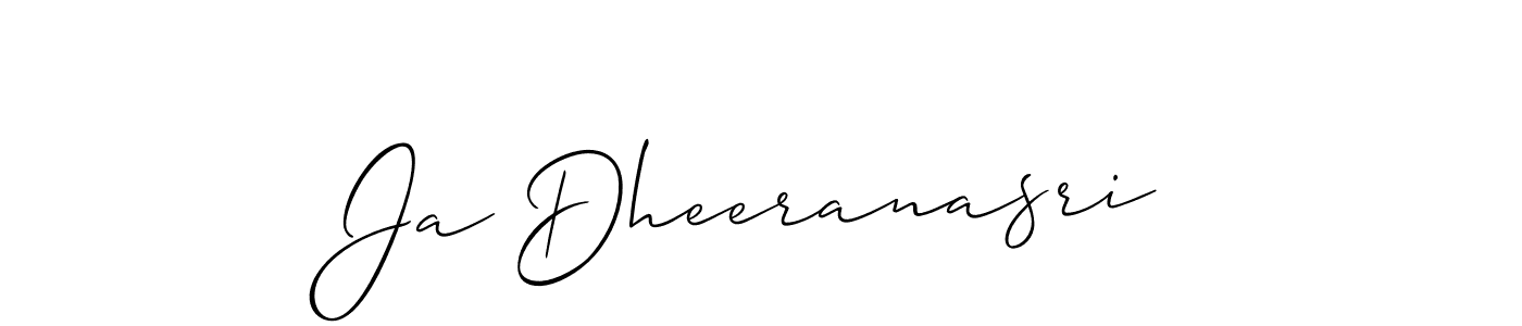 Use a signature maker to create a handwritten signature online. With this signature software, you can design (Allison_Script) your own signature for name Ja Dheeranasri. Ja Dheeranasri signature style 2 images and pictures png