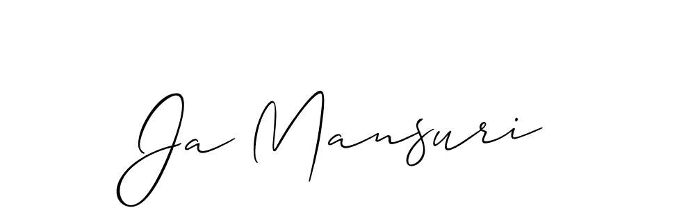 How to Draw Ja Mansuri signature style? Allison_Script is a latest design signature styles for name Ja Mansuri. Ja Mansuri signature style 2 images and pictures png