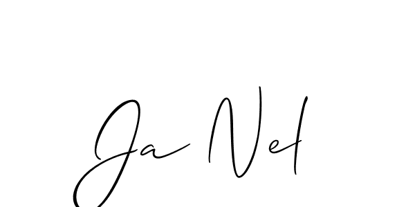 if you are searching for the best signature style for your name Ja Nel. so please give up your signature search. here we have designed multiple signature styles  using Allison_Script. Ja Nel signature style 2 images and pictures png