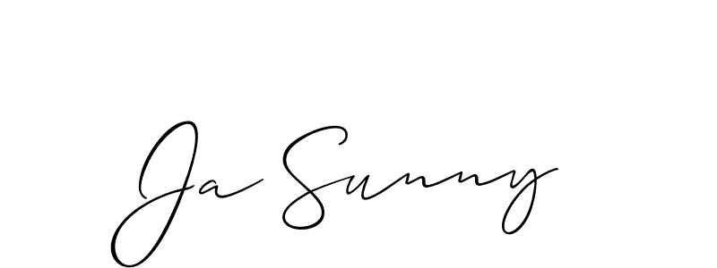 You should practise on your own different ways (Allison_Script) to write your name (Ja Sunny) in signature. don't let someone else do it for you. Ja Sunny signature style 2 images and pictures png