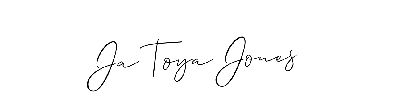 How to make Ja Toya Jones signature? Allison_Script is a professional autograph style. Create handwritten signature for Ja Toya Jones name. Ja Toya Jones signature style 2 images and pictures png