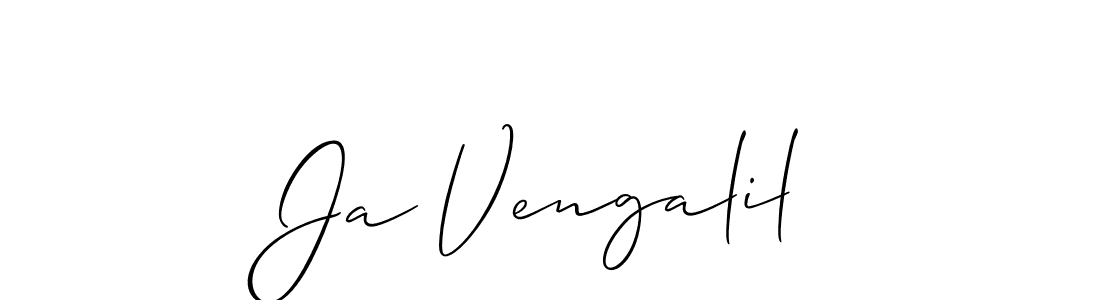 Ja Vengalil stylish signature style. Best Handwritten Sign (Allison_Script) for my name. Handwritten Signature Collection Ideas for my name Ja Vengalil. Ja Vengalil signature style 2 images and pictures png